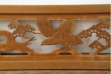 昭和中期の彫刻欄間の見た目を変えずに綺麗にリペア!無着色クリアワックス仕上げ。(明り取り、明かり取り)