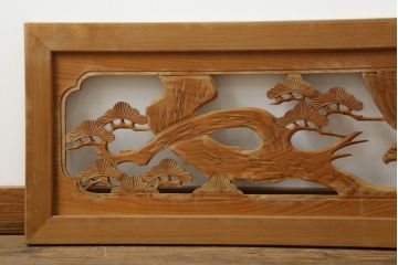 昭和中期の彫刻欄間の見た目を変えずに綺麗にリペア!無着色クリアワックス仕上げ。(明り取り、明かり取り)