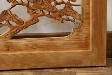 昭和中期の彫刻欄間の見た目を変えずに綺麗にリペア!無着色クリアワックス仕上げ。(明り取り、明かり取り)