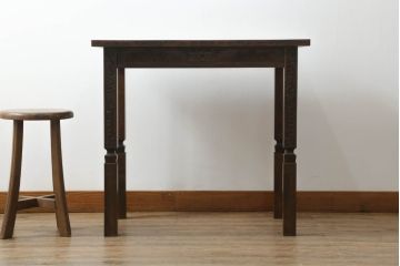 ローテーブルをリペア&カスタム!脚を加工し高さを上げ、全体を1トーン落ち着いた色味で着色仕上げ。(コーヒーテーブル、カフェテーブル、サイドテーブル)