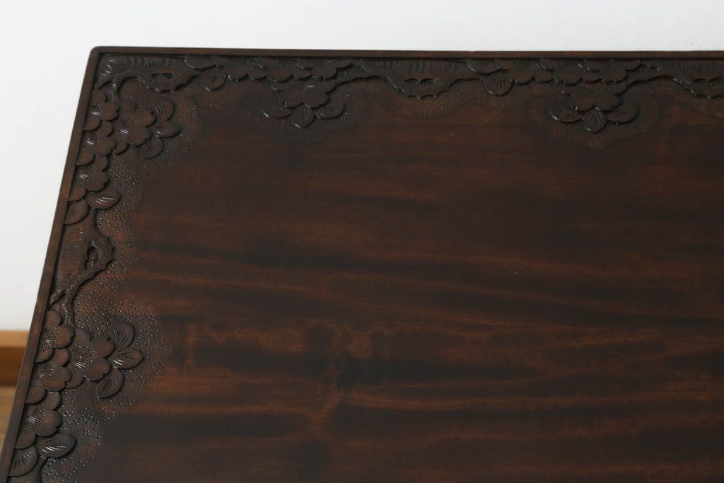 ローテーブルをリペア&カスタム!脚を加工し高さを上げ、全体を1トーン落ち着いた色味で着色仕上げ。(コーヒーテーブル、カフェテーブル、サイドテーブル)