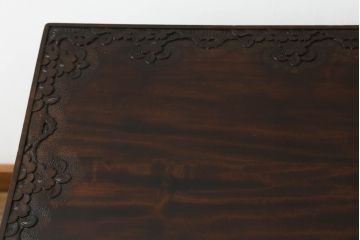 ローテーブルをリペア&カスタム!脚を加工し高さを上げ、全体を1トーン落ち着いた色味で着色仕上げ。(コーヒーテーブル、カフェテーブル、サイドテーブル)