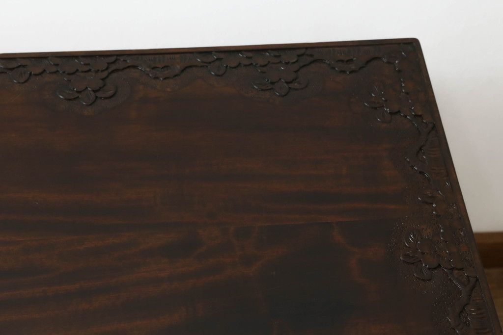 ローテーブルをリペア&カスタム!脚を加工し高さを上げ、全体を1トーン落ち着いた色味で着色仕上げ。(コーヒーテーブル、カフェテーブル、サイドテーブル)