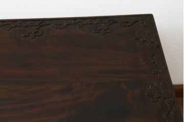 ローテーブルをリペア&カスタム!脚を加工し高さを上げ、全体を1トーン落ち着いた色味で着色仕上げ。(コーヒーテーブル、カフェテーブル、サイドテーブル)