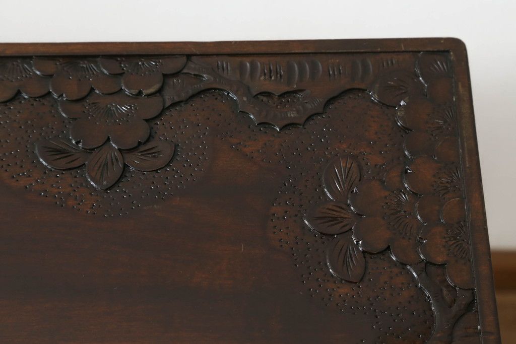 ローテーブルをリペア&カスタム!脚を加工し高さを上げ、全体を1トーン落ち着いた色味で着色仕上げ。(コーヒーテーブル、カフェテーブル、サイドテーブル)