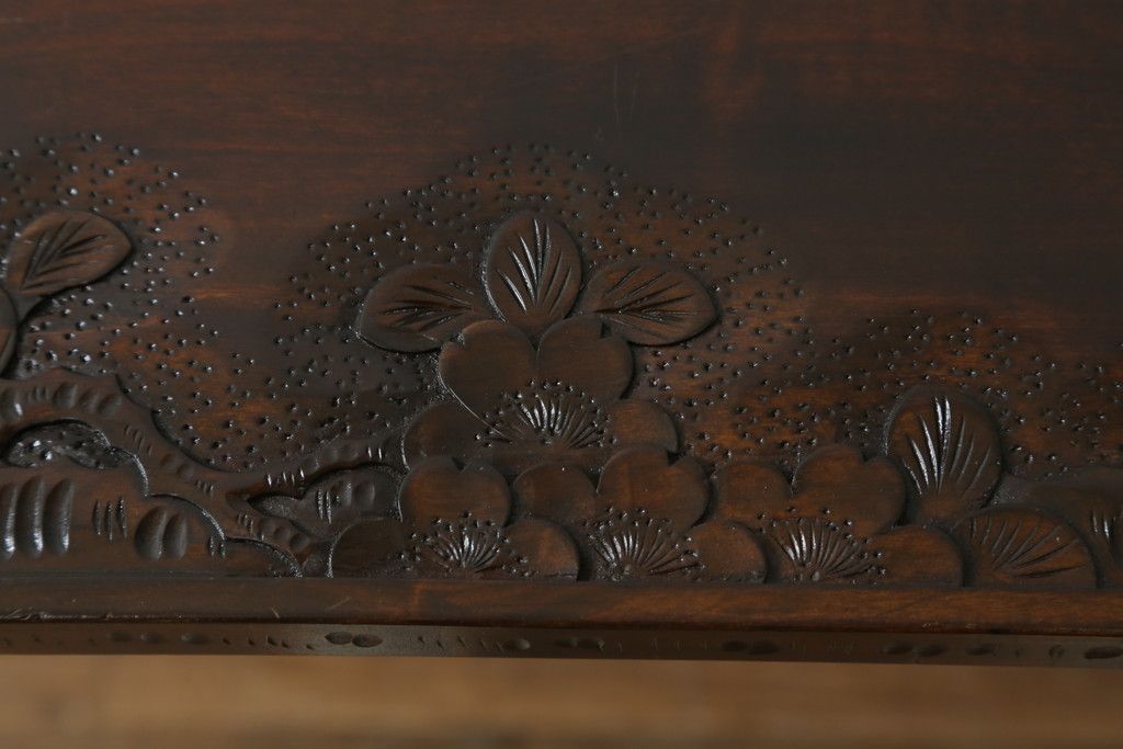 ローテーブルをリペア&カスタム!脚を加工し高さを上げ、全体を1トーン落ち着いた色味で着色仕上げ。(コーヒーテーブル、カフェテーブル、サイドテーブル)