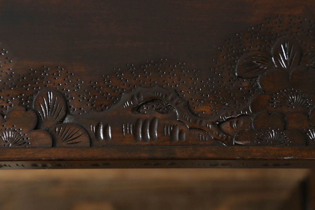 ローテーブルをリペア&カスタム!脚を加工し高さを上げ、全体を1トーン落ち着いた色味で着色仕上げ。(コーヒーテーブル、カフェテーブル、サイドテーブル)