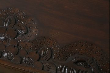 ローテーブルをリペア&カスタム!脚を加工し高さを上げ、全体を1トーン落ち着いた色味で着色仕上げ。(コーヒーテーブル、カフェテーブル、サイドテーブル)