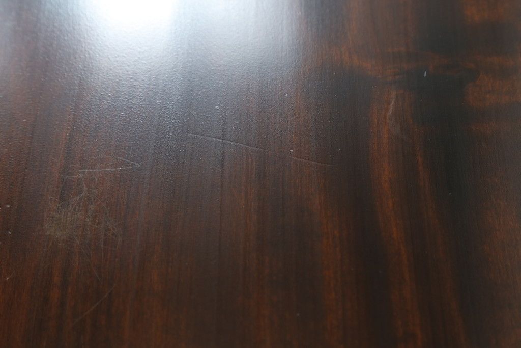 ローテーブルをリペア&カスタム!脚を加工し高さを上げ、全体を1トーン落ち着いた色味で着色仕上げ。(コーヒーテーブル、カフェテーブル、サイドテーブル)