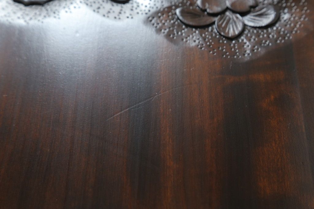 ローテーブルをリペア&カスタム!脚を加工し高さを上げ、全体を1トーン落ち着いた色味で着色仕上げ。(コーヒーテーブル、カフェテーブル、サイドテーブル)