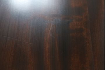 ローテーブルをリペア&カスタム!脚を加工し高さを上げ、全体を1トーン落ち着いた色味で着色仕上げ。(コーヒーテーブル、カフェテーブル、サイドテーブル)