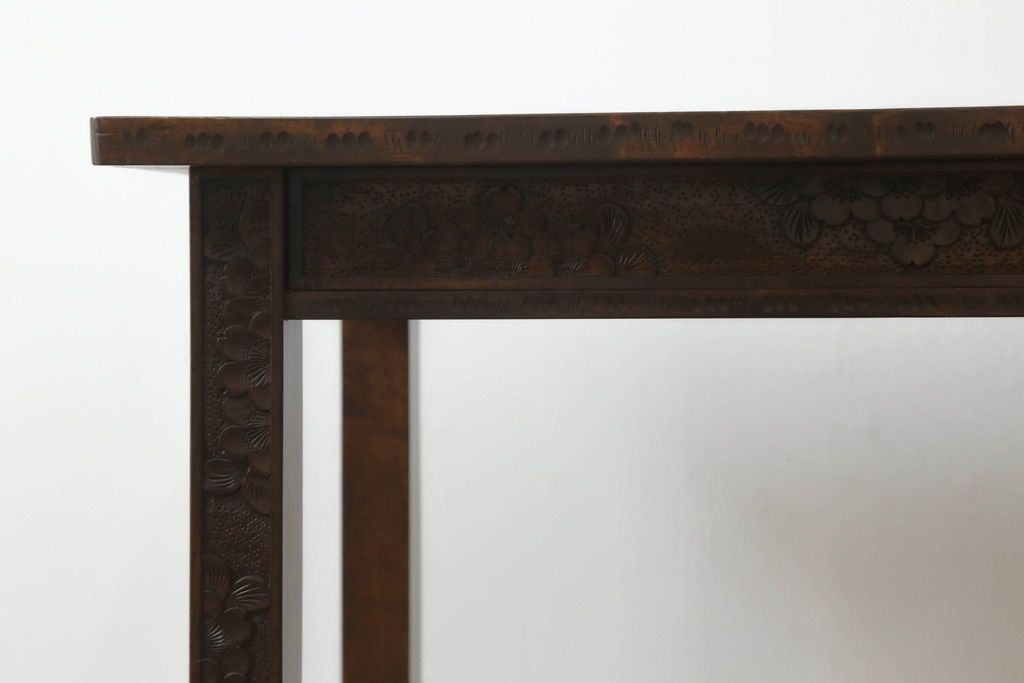 ローテーブルをリペア&カスタム!脚を加工し高さを上げ、全体を1トーン落ち着いた色味で着色仕上げ。(コーヒーテーブル、カフェテーブル、サイドテーブル)