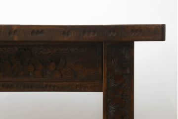 ローテーブルをリペア&カスタム!脚を加工し高さを上げ、全体を1トーン落ち着いた色味で着色仕上げ。(コーヒーテーブル、カフェテーブル、サイドテーブル)