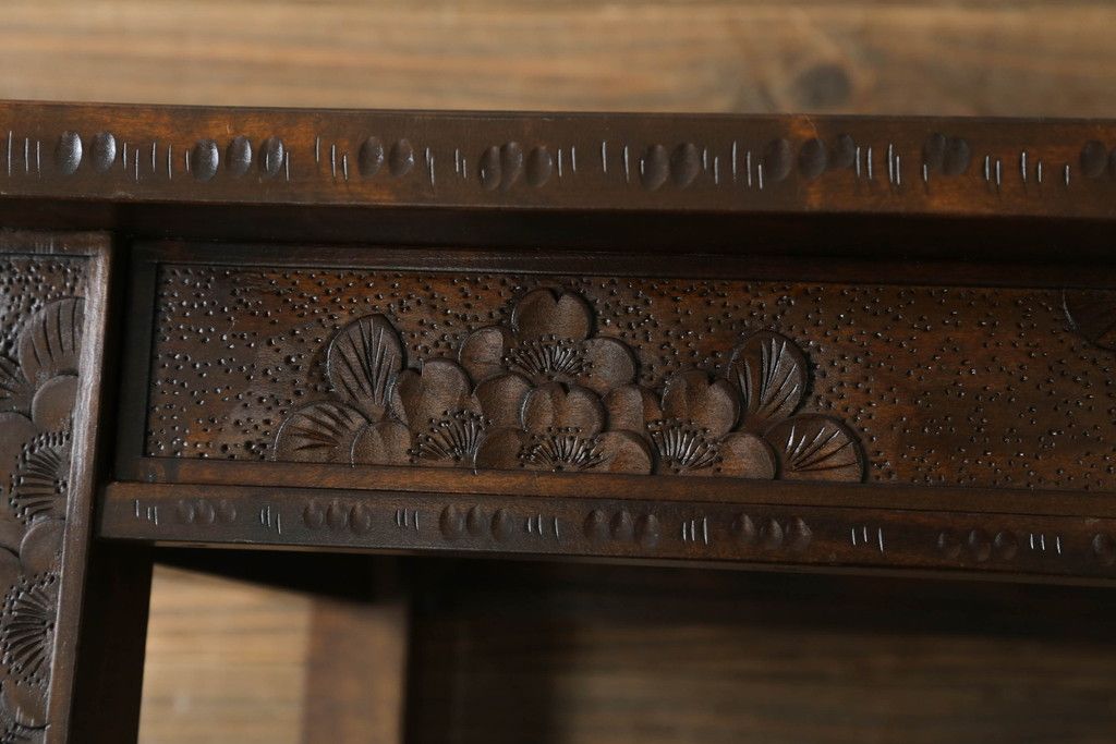 ローテーブルをリペア&カスタム!脚を加工し高さを上げ、全体を1トーン落ち着いた色味で着色仕上げ。(コーヒーテーブル、カフェテーブル、サイドテーブル)