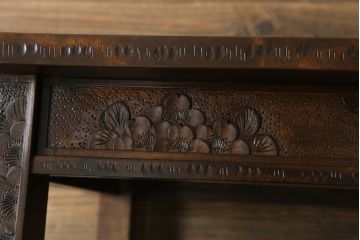 ローテーブルをリペア&カスタム!脚を加工し高さを上げ、全体を1トーン落ち着いた色味で着色仕上げ。(コーヒーテーブル、カフェテーブル、サイドテーブル)