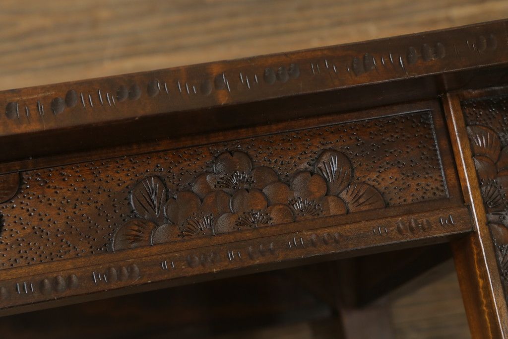 ローテーブルをリペア&カスタム!脚を加工し高さを上げ、全体を1トーン落ち着いた色味で着色仕上げ。(コーヒーテーブル、カフェテーブル、サイドテーブル)