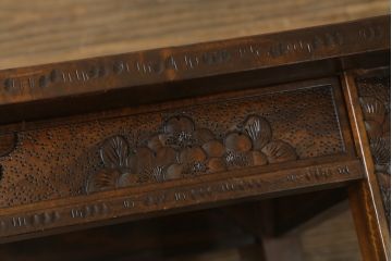 ローテーブルをリペア&カスタム!脚を加工し高さを上げ、全体を1トーン落ち着いた色味で着色仕上げ。(コーヒーテーブル、カフェテーブル、サイドテーブル)