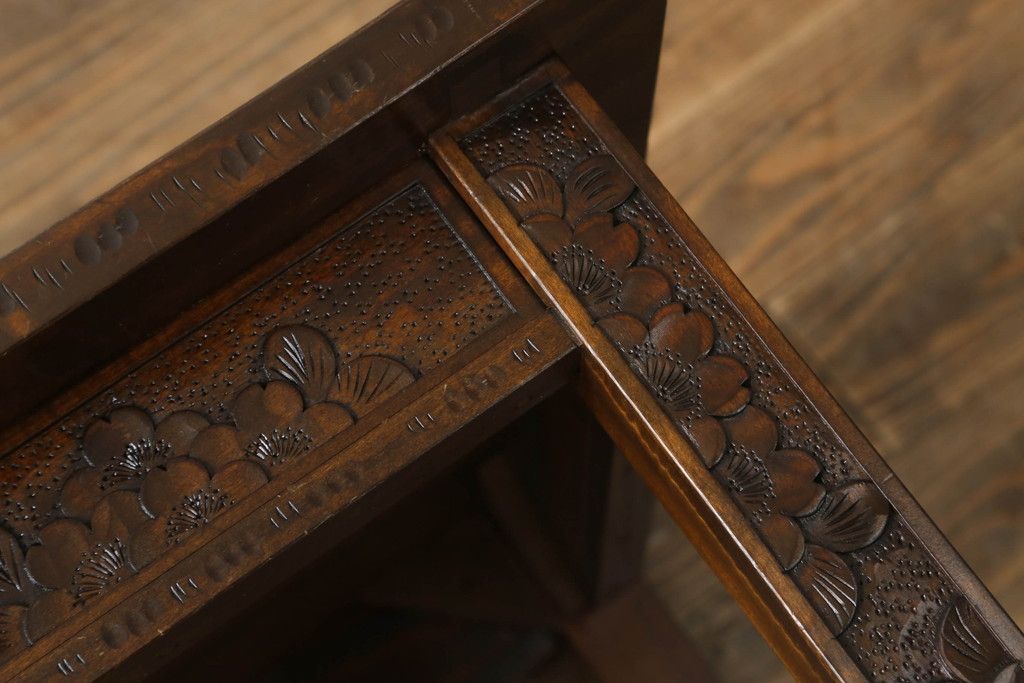 ローテーブルをリペア&カスタム!脚を加工し高さを上げ、全体を1トーン落ち着いた色味で着色仕上げ。(コーヒーテーブル、カフェテーブル、サイドテーブル)