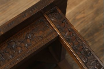 ローテーブルをリペア&カスタム!脚を加工し高さを上げ、全体を1トーン落ち着いた色味で着色仕上げ。(コーヒーテーブル、カフェテーブル、サイドテーブル)