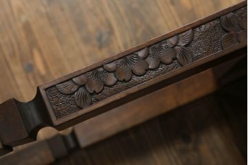 ローテーブルをリペア&カスタム!脚を加工し高さを上げ、全体を1トーン落ち着いた色味で着色仕上げ。(コーヒーテーブル、カフェテーブル、サイドテーブル)