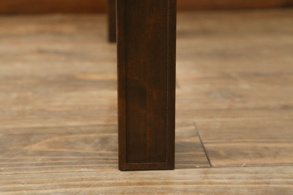 ローテーブルをリペア&カスタム!脚を加工し高さを上げ、全体を1トーン落ち着いた色味で着色仕上げ。(コーヒーテーブル、カフェテーブル、サイドテーブル)