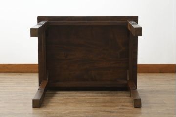 ローテーブルをリペア&カスタム!脚を加工し高さを上げ、全体を1トーン落ち着いた色味で着色仕上げ。(コーヒーテーブル、カフェテーブル、サイドテーブル)