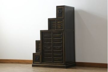 階段箪笥をリペア&カスタム!内部に新たな棚板と棚受けを製作。(収納棚、戸棚、和タンス、整理箪笥)
