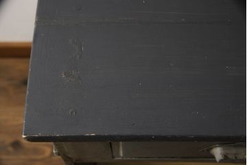 カウンターテーブルの見た目を変えずに綺麗にリペア!金具も現状の物を使用。元のペイントを活かして仕上げ。(作業台、デスク、在宅ワーク、在宅用レジ台、収納棚、店舗什器、オルタネイティブ品、改造品、引き出し)