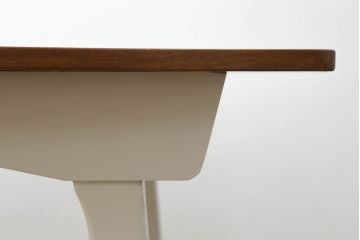 ダイニングテーブルをリペア&カスタム!脚をアンティークホワイトにペイント仕上げ。(2人掛け、4人掛け、エクステンションテーブル、拡張式テーブル、食卓、イギリス、英国、ヴィンテージ)