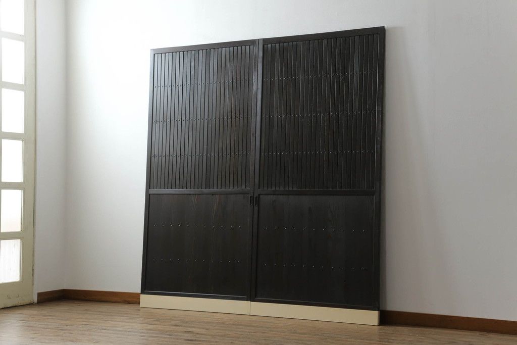 格子戸をリペア&カスタム!設置場所に合わせてリサイズ。(引き戸、建具)