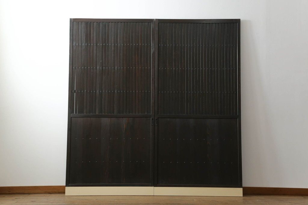 格子戸をリペア&カスタム!設置場所に合わせてリサイズ。(引き戸、建具)