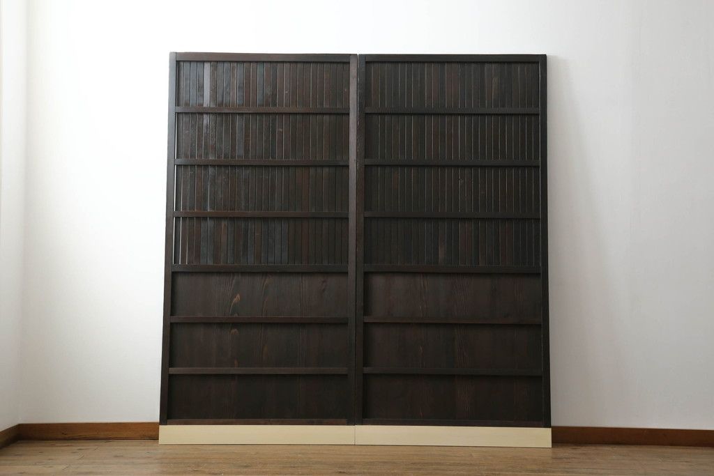 格子戸をリペア&カスタム!設置場所に合わせてリサイズ。(引き戸、建具)