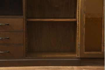 戸棚をリペア&カスタム!扉のガラスを模様入りのカラーガラスに変更。(収納棚、本箱、キャビネット、引き出し)