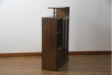 戸棚をリペア&カスタム!扉のガラスを模様入りのカラーガラスに変更。(収納棚、本箱、キャビネット、引き出し)