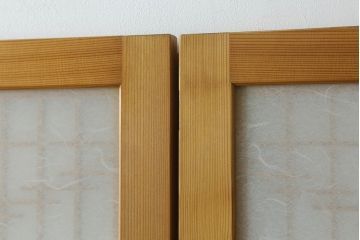組子入りガラス帯戸をリペア&カスタム!設置場所に合わせて高さをリサイズ。(帯戸、引き戸、ガラス戸、建具)