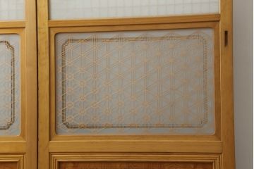 組子入りガラス帯戸をリペア&カスタム!設置場所に合わせて高さをリサイズ。(帯戸、引き戸、ガラス戸、建具)