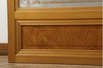 組子入りガラス帯戸をリペア&カスタム!設置場所に合わせて高さをリサイズ。(帯戸、引き戸、ガラス戸、建具)