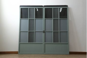 ガラス戸をリペア&カスタム!上部のガラスをアンティークゆらゆらガラスに交換。(引き戸、建具)