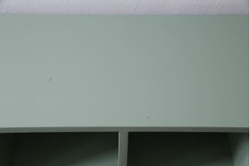 マス目棚2台を新規製作!ヒノキ無垢材を使用。青緑のペイント仕上げ。(子供用ロッカー、収納棚、オープンラック)