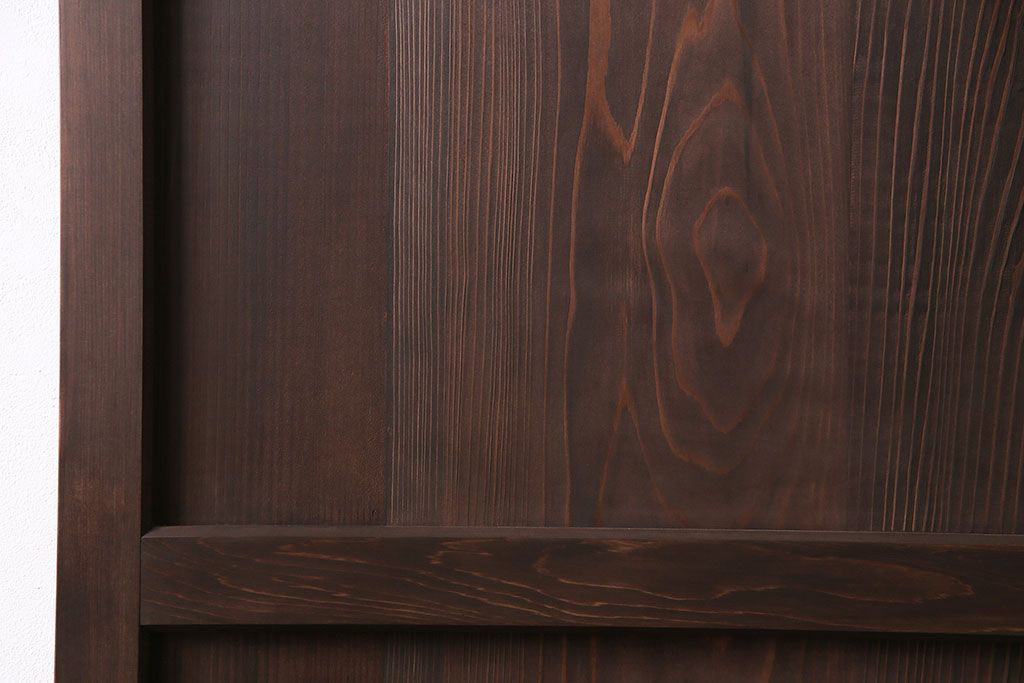 トイレ扉を新規製作!当店商品を参考にデザイン。ダイヤガラスを組み入れ。表示錠、鍵、蝶番、戸車を取り付け。(木製扉、建具)