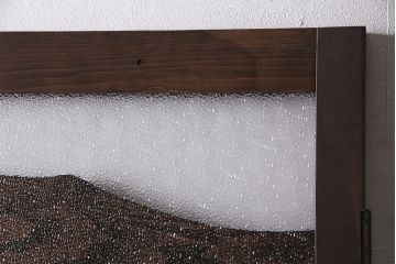 トイレ扉を新規製作!当店商品を参考にデザイン。ダイヤガラスを組み入れ。表示錠、鍵、蝶番、戸車を取り付け。(木製扉、建具)