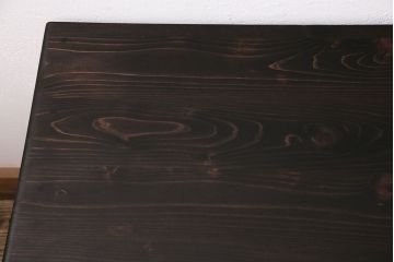 フラップダウン扉のテレビ台を新規製作!アンティーク箪笥の金具を取り付け。天板のエッジ加工。背面穴開け加工。お手持ちの家具に近しい色味で着色し仕上げ。(ローボード、テレビボード、収納棚)