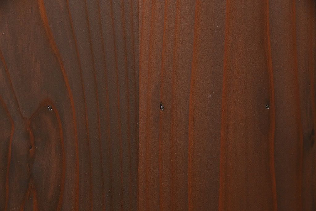 片引き戸を新規製作!戸車、引き手取り付け。麻の葉模様ガラス、ダイヤガラスを組み入れ。濃い茶色で着色し仕上げ。(建具)