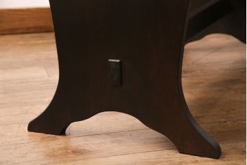 透かし入りテーブルを新規製作!お客様のデザインを参考に透かし加工。濃い茶色で着色し仕上げ。(カフェテーブル、コーヒーテーブル、コンソールテーブル)