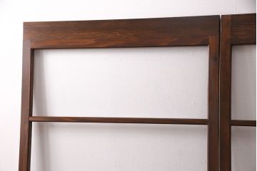 ガラス戸1枚を新規製作!当店商品2枚と同デザインで製作し、3枚セットに。戸車・引き手を取り付け。クリアガラスを組み入れ・入れ替え。(引き戸、建具)