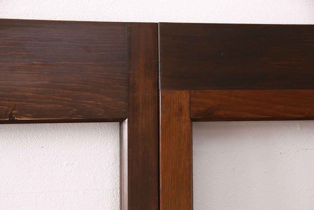 ガラス戸1枚を新規製作!当店商品2枚と同デザインで製作し、3枚セットに。戸車・引き手を取り付け。クリアガラスを組み入れ・入れ替え。(引き戸、建具)