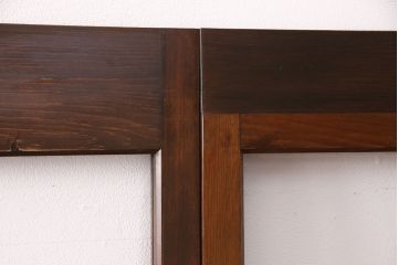 ガラス戸1枚を新規製作!当店商品2枚と同デザインで製作し、3枚セットに。戸車・引き手を取り付け。クリアガラスを組み入れ・入れ替え。(引き戸、建具)