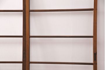 ガラス戸1枚を新規製作!当店商品2枚と同デザインで製作し、3枚セットに。戸車・引き手を取り付け。クリアガラスを組み入れ・入れ替え。(引き戸、建具)