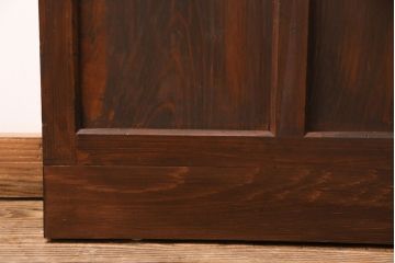 ガラス戸1枚を新規製作!当店商品2枚と同デザインで製作し、3枚セットに。戸車・引き手を取り付け。クリアガラスを組み入れ・入れ替え。(引き戸、建具)