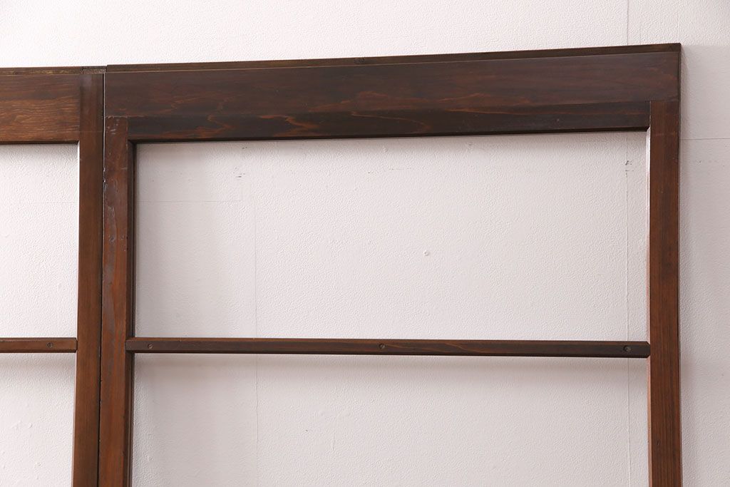 ガラス戸1枚を新規製作!当店商品2枚と同デザインで製作し、3枚セットに。戸車・引き手を取り付け。クリアガラスを組み入れ・入れ替え。(引き戸、建具)